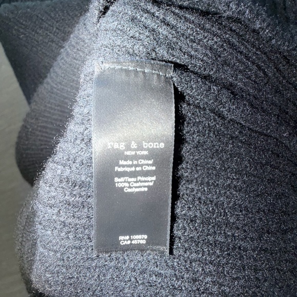 rag & bone Pierce cashmere sweater dress, black, size S - Picture 5 of 7